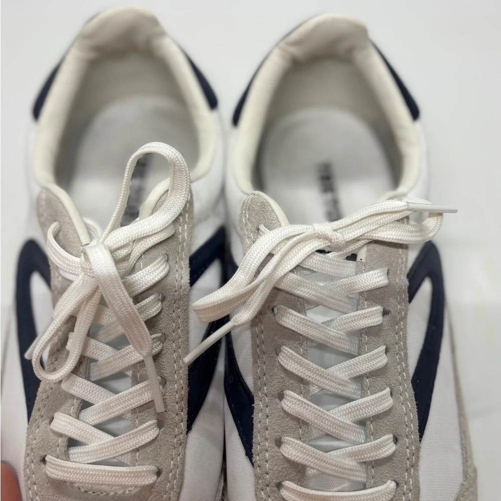 Tretorn Nylite Sneakers Women’s 8 White Gray Suede Leather Casual Retro Trainer - Picture 12 of 14